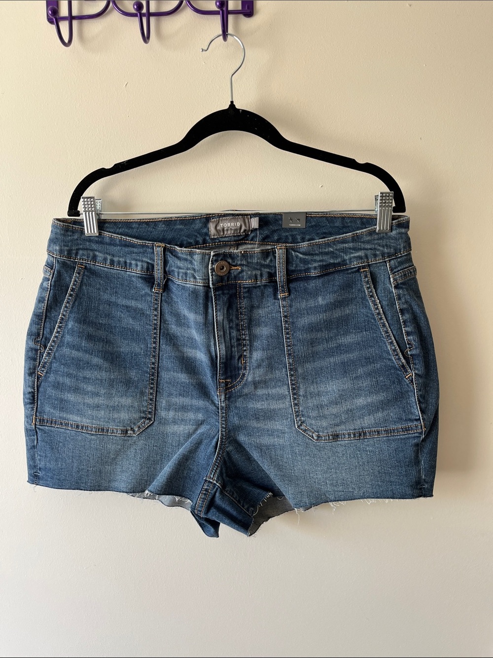 torrid Blue Denim High Rise Iconic Pocket Jean Shorts